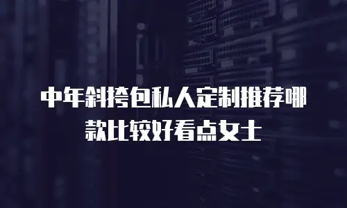 中年斜挎包私人定制推荐哪款比较好看点女士