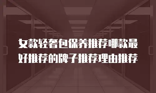女款轻奢包保养推荐哪款最好推荐的牌子推荐理由推荐