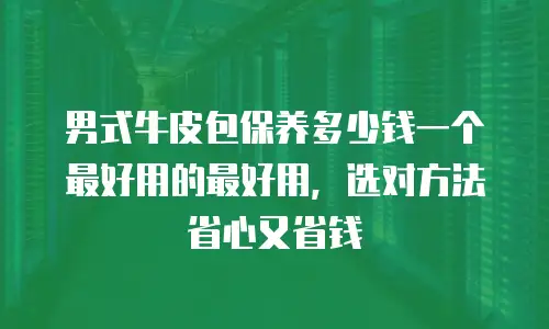 男式牛皮包保养多少钱一个最好用的最好用，选对方法省心又省钱