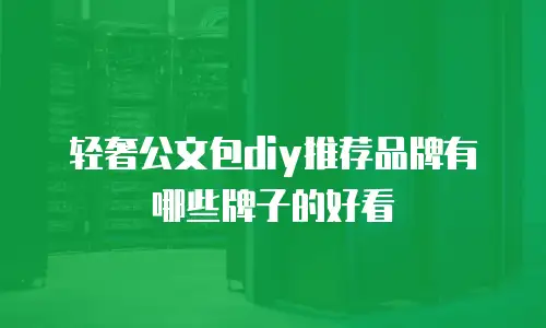 轻奢公文包diy推荐品牌有哪些牌子的好看
