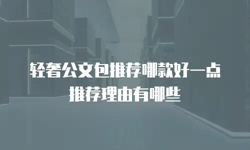 轻奢公文包推荐哪款好一点推荐理由有哪些