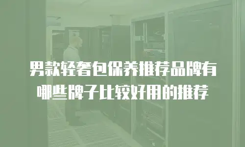 男款轻奢包保养推荐品牌有哪些牌子比较好用的推荐