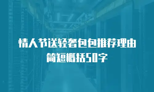 情人节送轻奢包包推荐理由简短概括50字