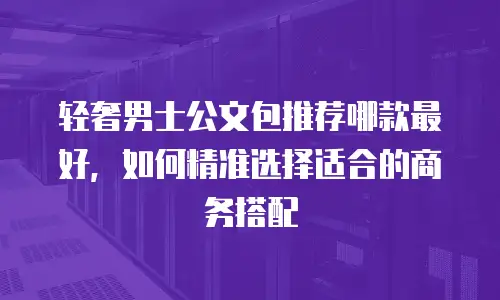 轻奢男士公文包推荐哪款最好，如何精准选择适合的商务搭配