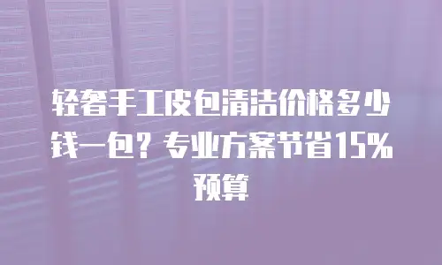 轻奢手工皮包清洁价格多少钱一包？专业方案节省15%预算