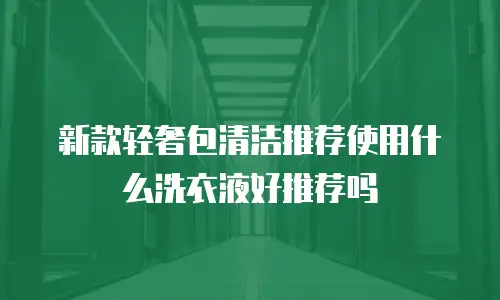新款轻奢包清洁推荐使用什么洗衣液好推荐吗