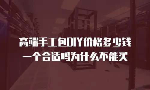 高端手工包DIY价格多少钱一个合适吗为什么不能买