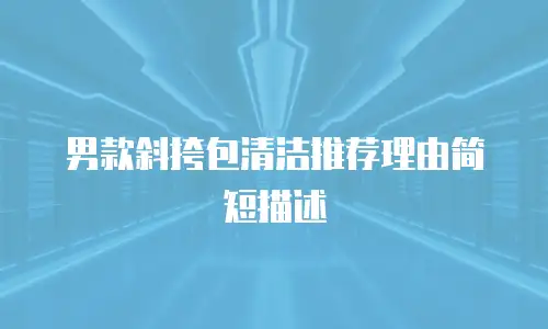 男款斜挎包清洁推荐理由简短描述