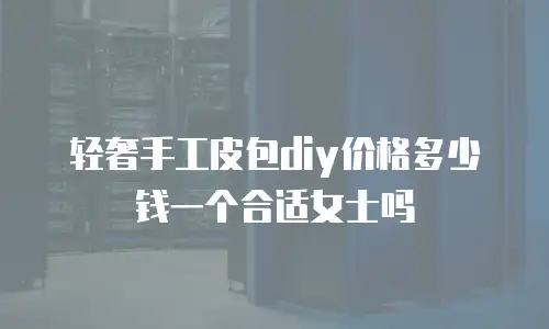 轻奢手工皮包diy价格多少钱一个合适女士吗