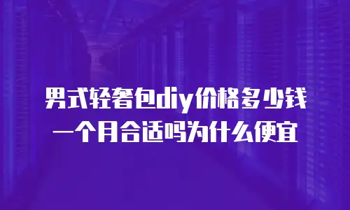 男式轻奢包diy价格多少钱一个月合适吗为什么便宜