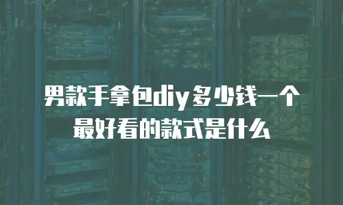 男款手拿包diy多少钱一个 最好看的款式是什么