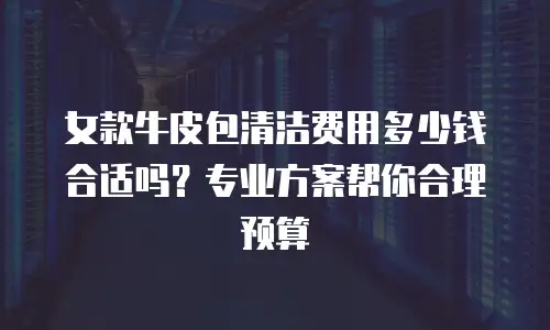 女款牛皮包清洁费用多少钱合适吗？专业方案帮你合理预算