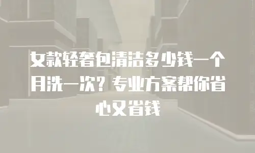 女款轻奢包清洁多少钱一个月洗一次？专业方案帮你省心又省钱