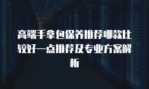 高端手拿包保养推荐哪款比较好一点推荐及专业方案解析