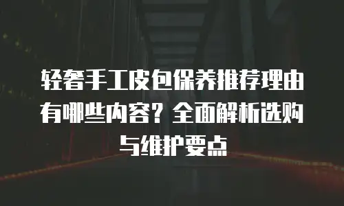 轻奢手工皮包保养推荐理由有哪些内容？全面解析选购与维护要点