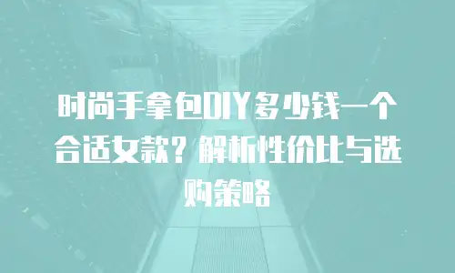 时尚手拿包DIY多少钱一个合适女款？解析性价比与选购策略