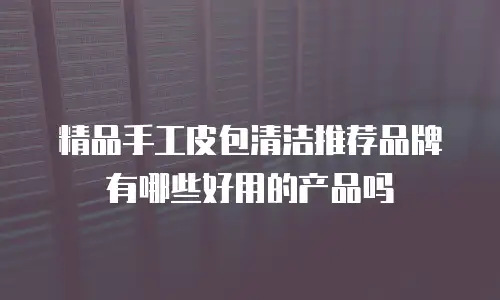 精品手工皮包清洁推荐品牌有哪些好用的产品吗