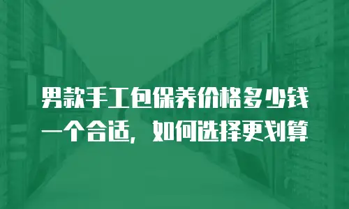 男款手工包保养价格多少钱一个合适，如何选择更划算