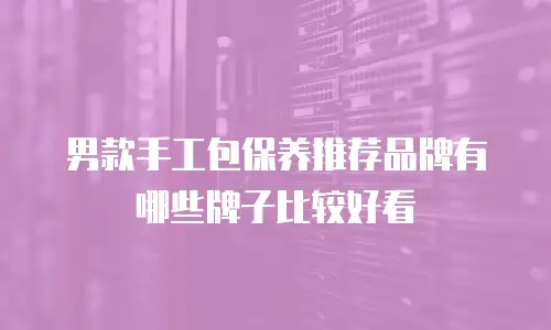 男款手工包保养推荐品牌有哪些牌子比较好看