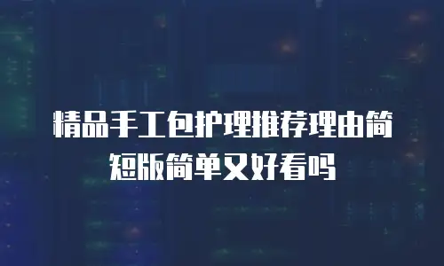 精品手工包护理推荐理由简短版简单又好看吗