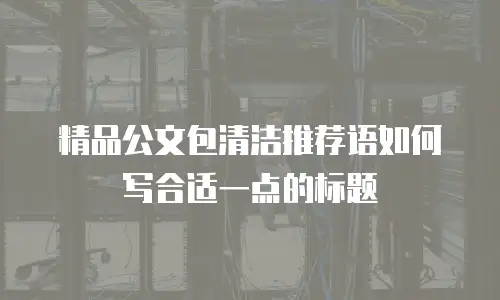精品公文包清洁推荐语如何写合适一点的标题