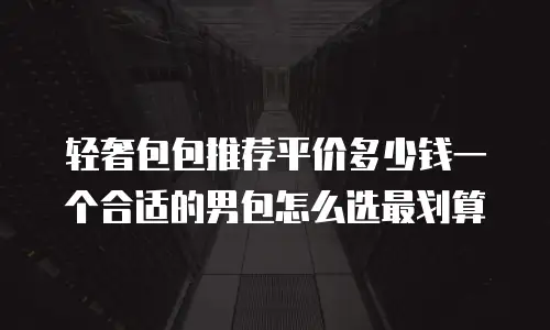 轻奢包包推荐平价多少钱一个合适的男包怎么选最划算