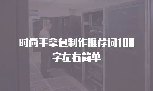 时尚手拿包制作推荐词100字左右简单