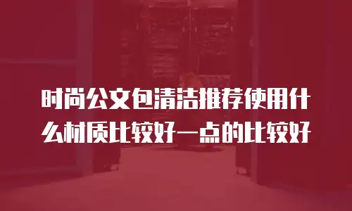 时尚公文包清洁推荐使用什么材质比较好一点的比较好