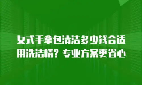 女式手拿包清洁多少钱合适用洗洁精？专业方案更省心