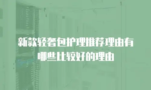 新款轻奢包护理推荐理由有哪些比较好的理由