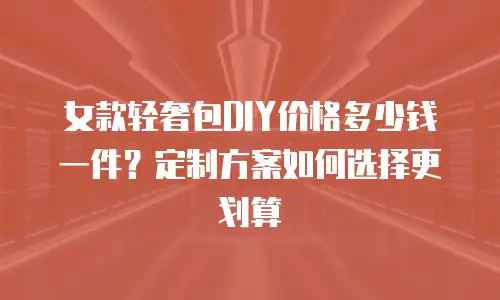 女款轻奢包DIY价格多少钱一件？定制方案如何选择更划算