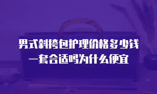 男式斜挎包护理价格多少钱一套合适吗为什么便宜