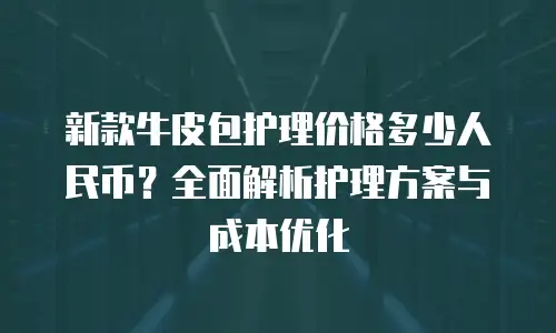 新款牛皮包护理价格多少人民币？全面解析护理方案与成本优化