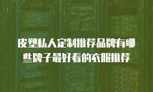 皮塑私人定制推荐品牌有哪些牌子最好看的衣服推荐