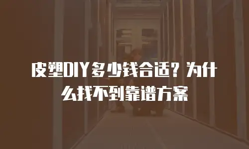 皮塑DIY多少钱合适？为什么找不到靠谱方案