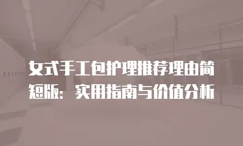 女式手工包护理推荐理由简短版：实用指南与价值分析