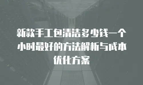 新款手工包清洁多少钱一个小时最好的方法解析与成本优化方案