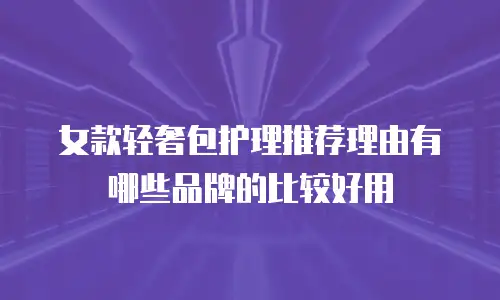 女款轻奢包护理推荐理由有哪些品牌的比较好用