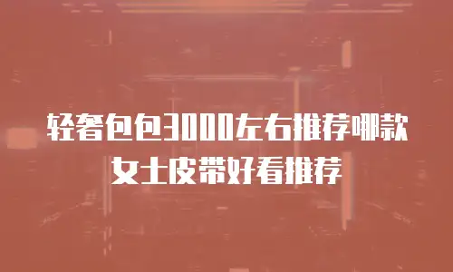 轻奢包包3000左右推荐哪款女士皮带好看推荐