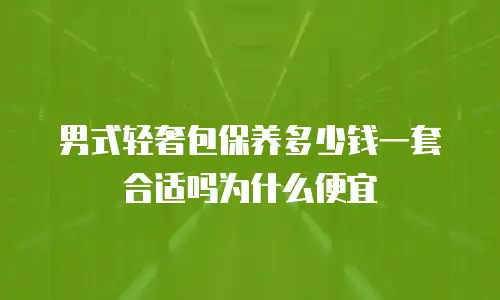 男式轻奢包保养多少钱一套合适吗为什么便宜