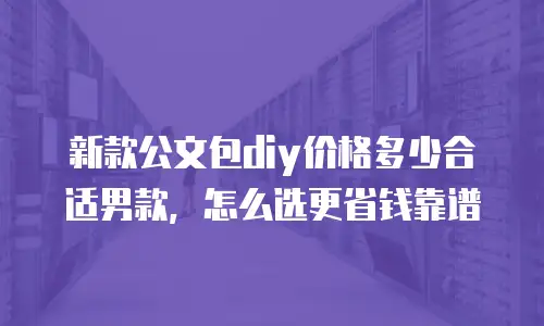 新款公文包diy价格多少合适男款，怎么选更省钱靠谱