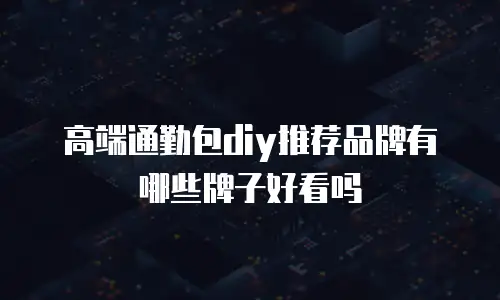 高端通勤包diy推荐品牌有哪些牌子好看吗