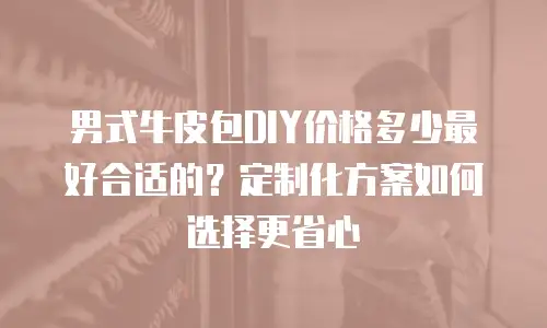 男式牛皮包DIY价格多少最好合适的？定制化方案如何选择更省心