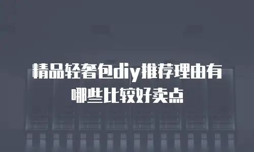 精品轻奢包diy推荐理由有哪些比较好卖点