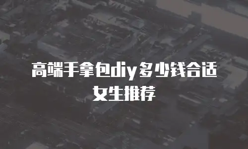 高端手拿包diy多少钱合适女生推荐
