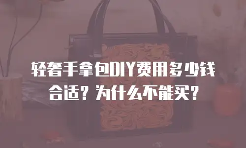 轻奢手拿包DIY费用多少钱合适？为什么不能买？