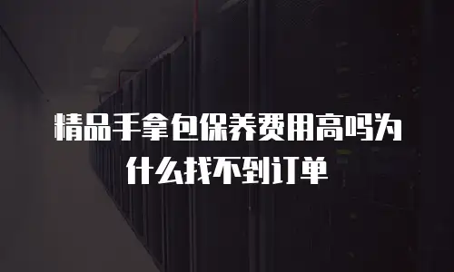 精品手拿包保养费用高吗为什么找不到订单