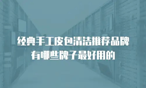 经典手工皮包清洁推荐品牌有哪些牌子最好用的