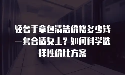 轻奢手拿包清洁价格多少钱一套合适女士？如何科学选择性价比方案