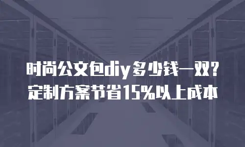 时尚公文包diy多少钱一双？定制方案节省15%以上成本